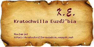 Kratochvilla Euzébia névjegykártya